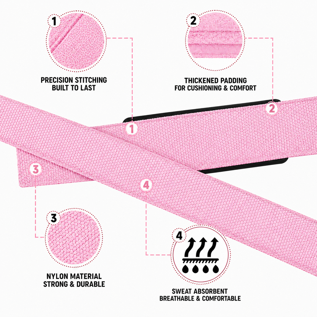 Pink Strength Lifting Straps